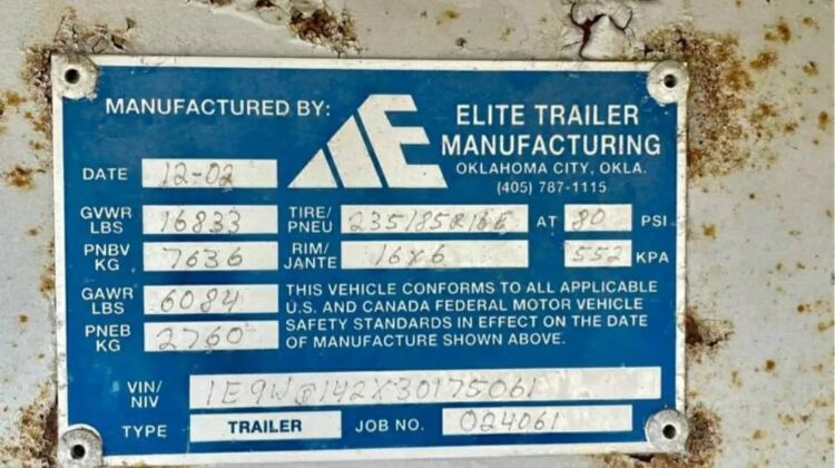 2003 Elite LT Trailer