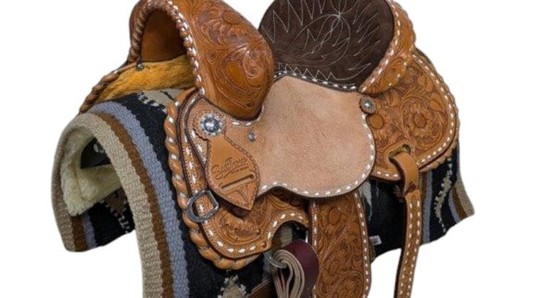 1-1231 13.5 inch New Scott Thomas Western Barrel Saddle